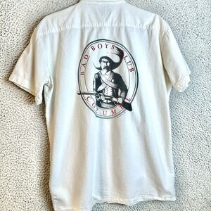 Vintage Bad Boys Club Cozumel Mexico Shirt Size S/M 1987 Double Sided Graphics